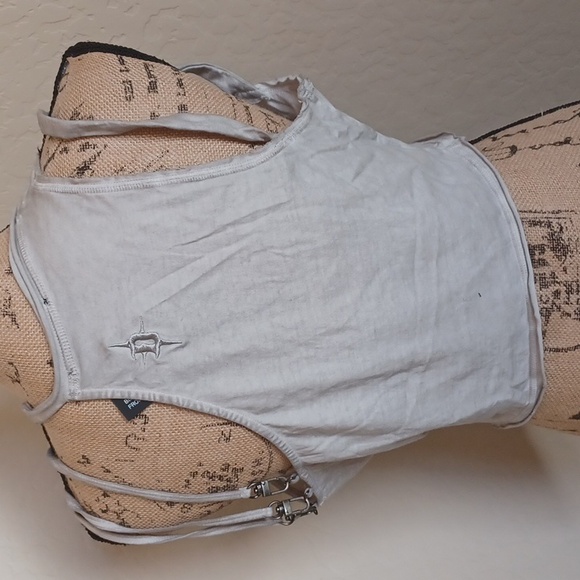 DOLLSKILL DARKER WAVS XXL NATURAL CROPPED TANK WITH HOOKS - Picture 4 of 10